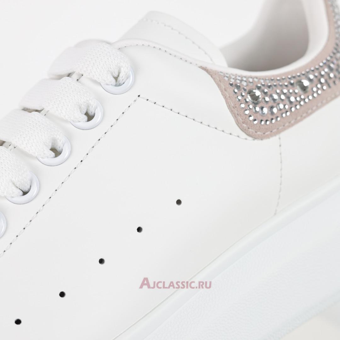 New Alexander McQueen Oversized Sneaker "White Pink Crystal Diamond" 612099WHX1Z9413-3 Shoes