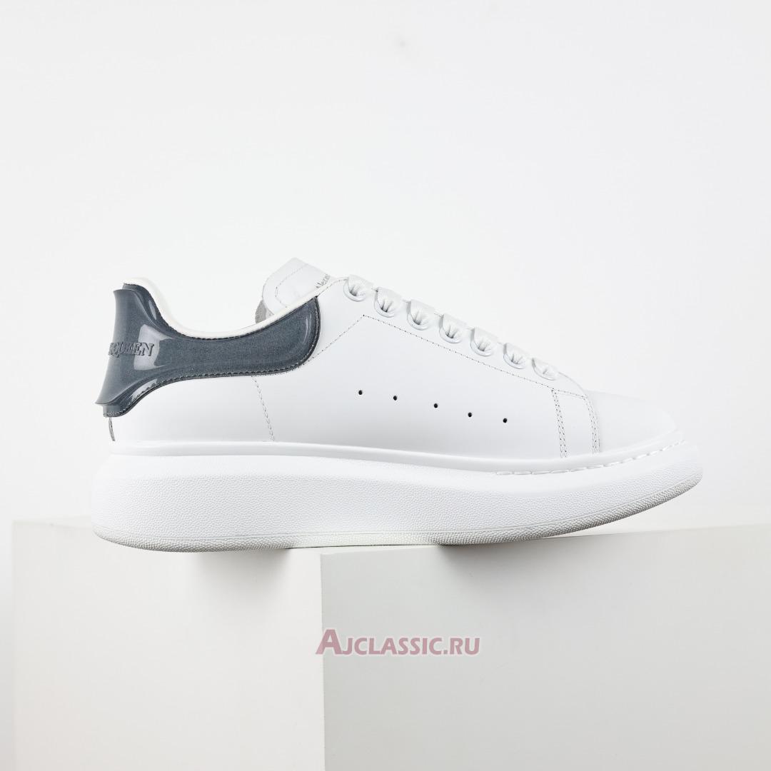New Alexander McQueen Transparent Oversized Sneaker "White Navy" 606549WHX9H9581 Shoes