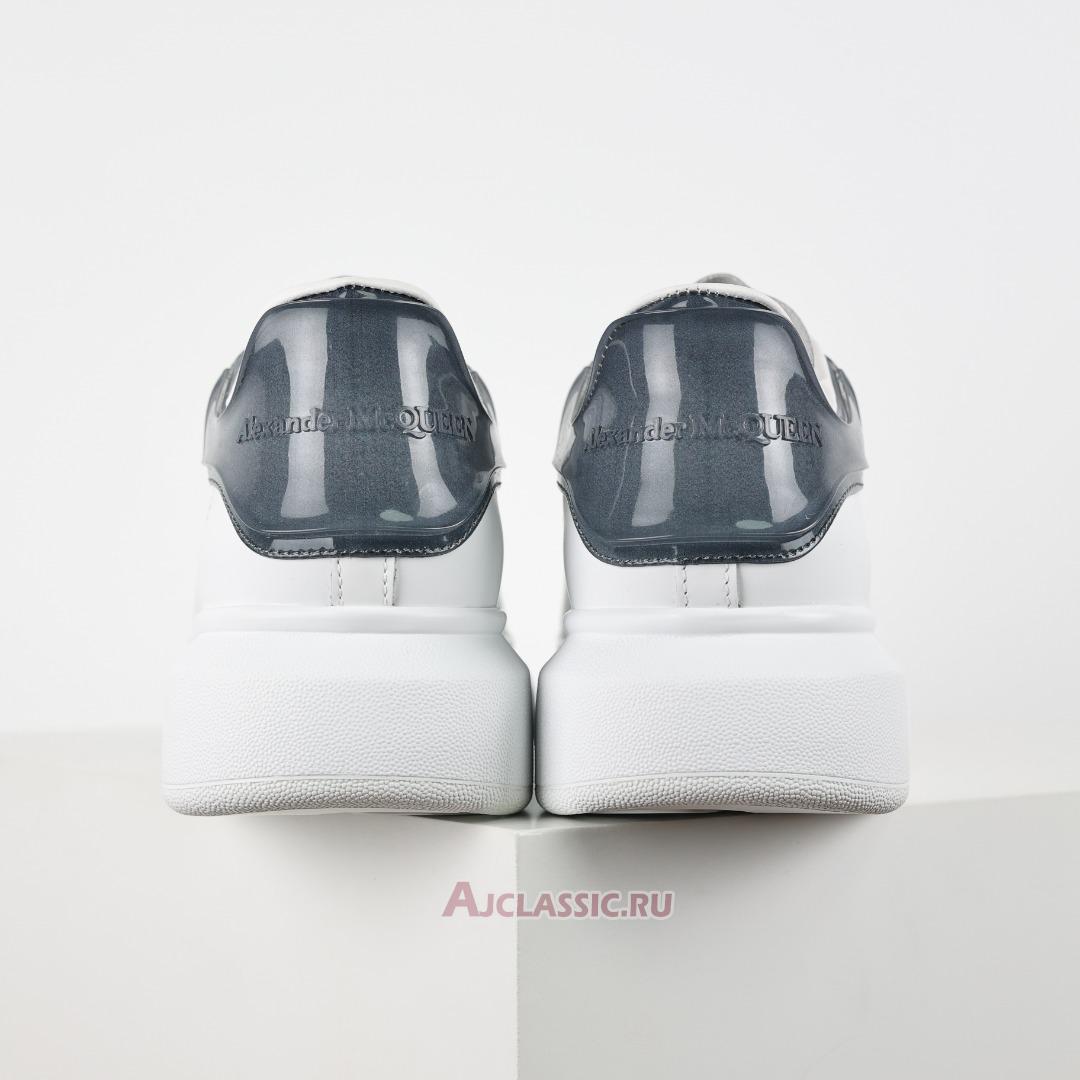 New Alexander McQueen Transparent Oversized Sneaker "White Navy" 606549WHX9H9581 Shoes