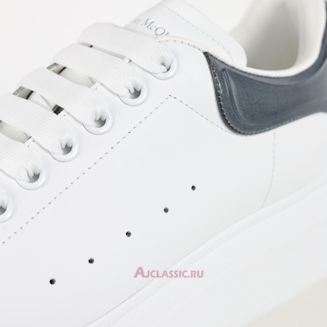 New Alexander McQueen Transparent Oversized Sneaker "White Navy" 606549WHX9H9581 Shoes