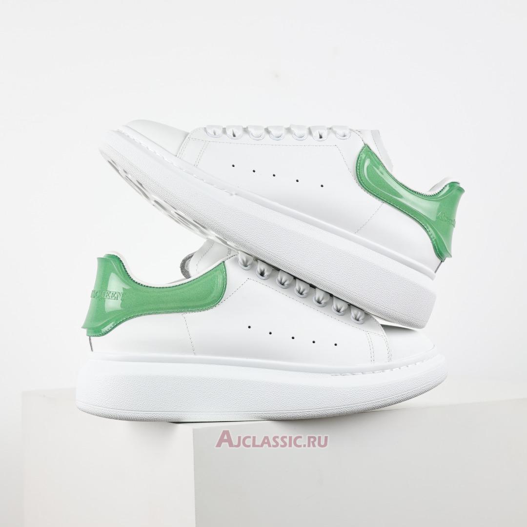 New Alexander McQueen Transparent Oversized Sneaker "White Green" 606549WHX9H9581-2 Shoes