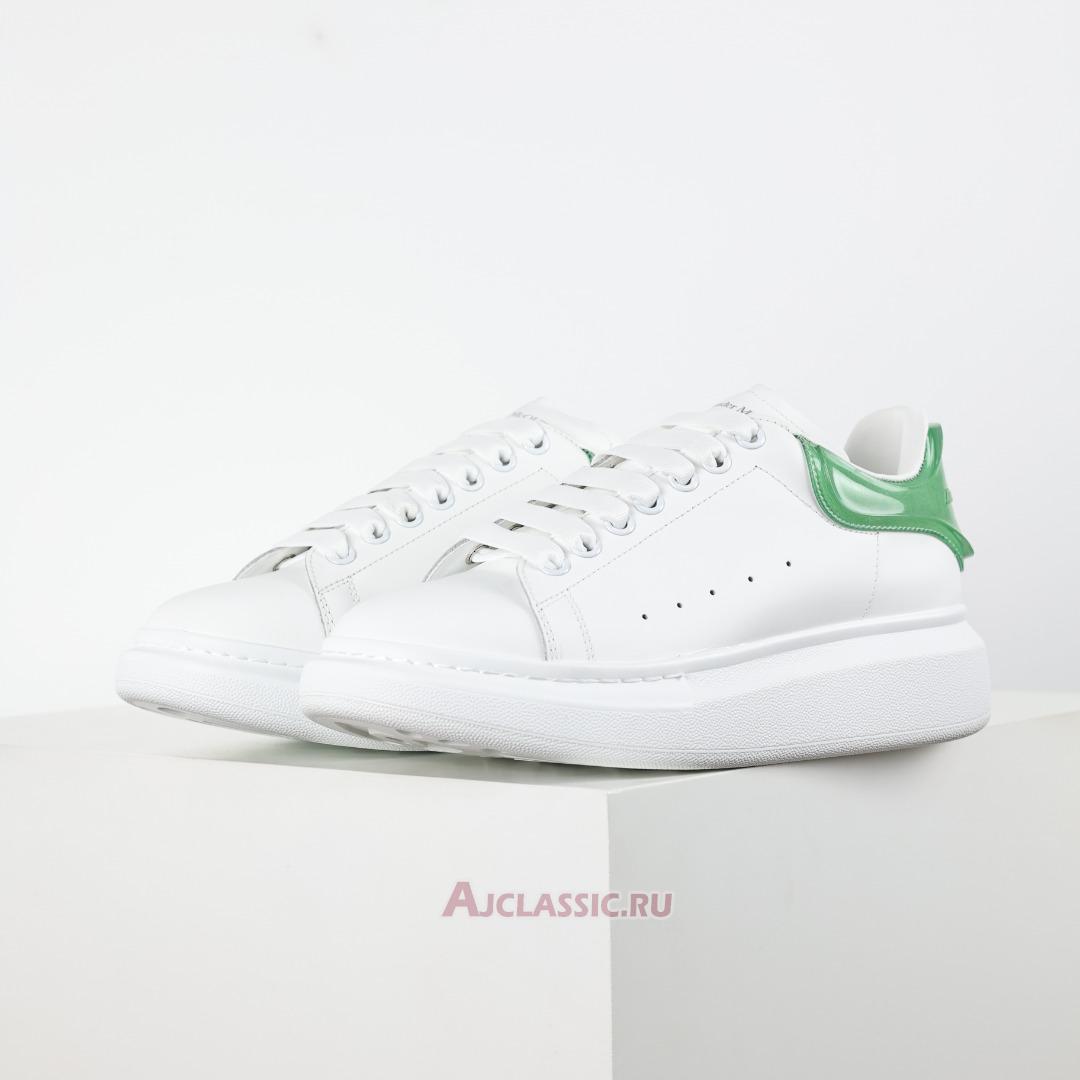 New Alexander McQueen Transparent Oversized Sneaker "White Green" 606549WHX9H9581-2 Shoes