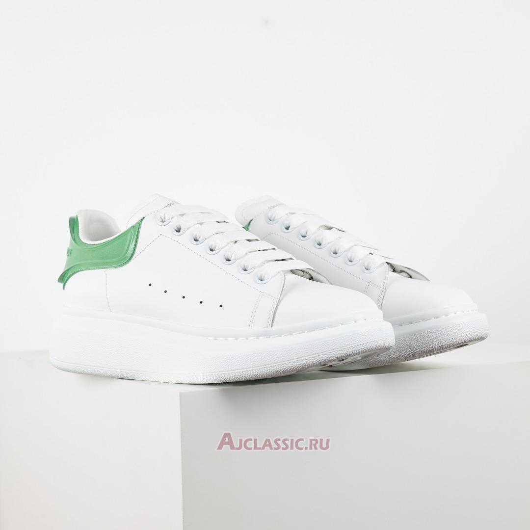 New Alexander McQueen Transparent Oversized Sneaker "White Green" 606549WHX9H9581-2 Shoes