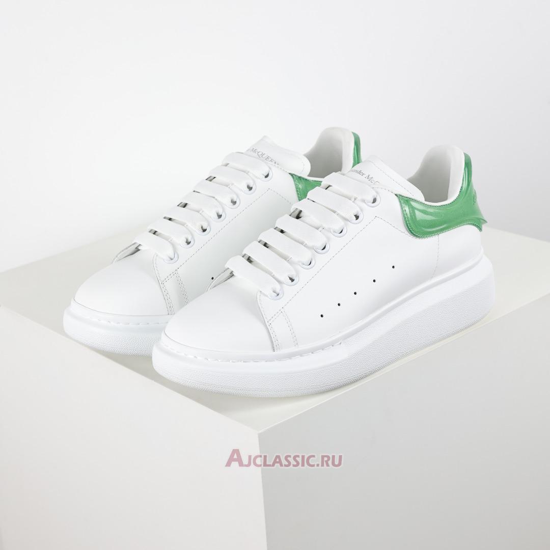 New Alexander McQueen Transparent Oversized Sneaker "White Green" 606549WHX9H9581-2 Shoes