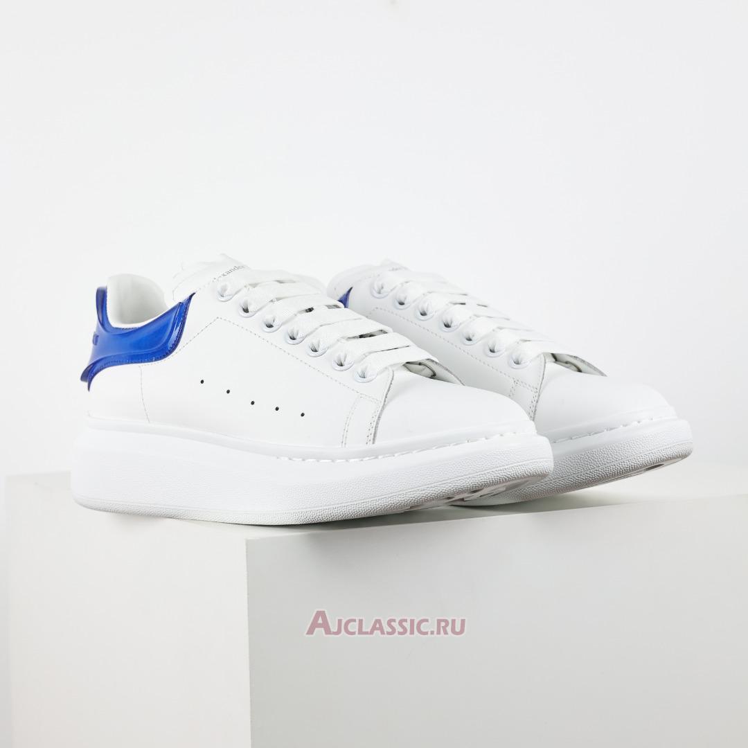 New Alexander McQueen Transparent Oversized Sneaker "White Blue" 606549WHX9H9581-3 Shoes