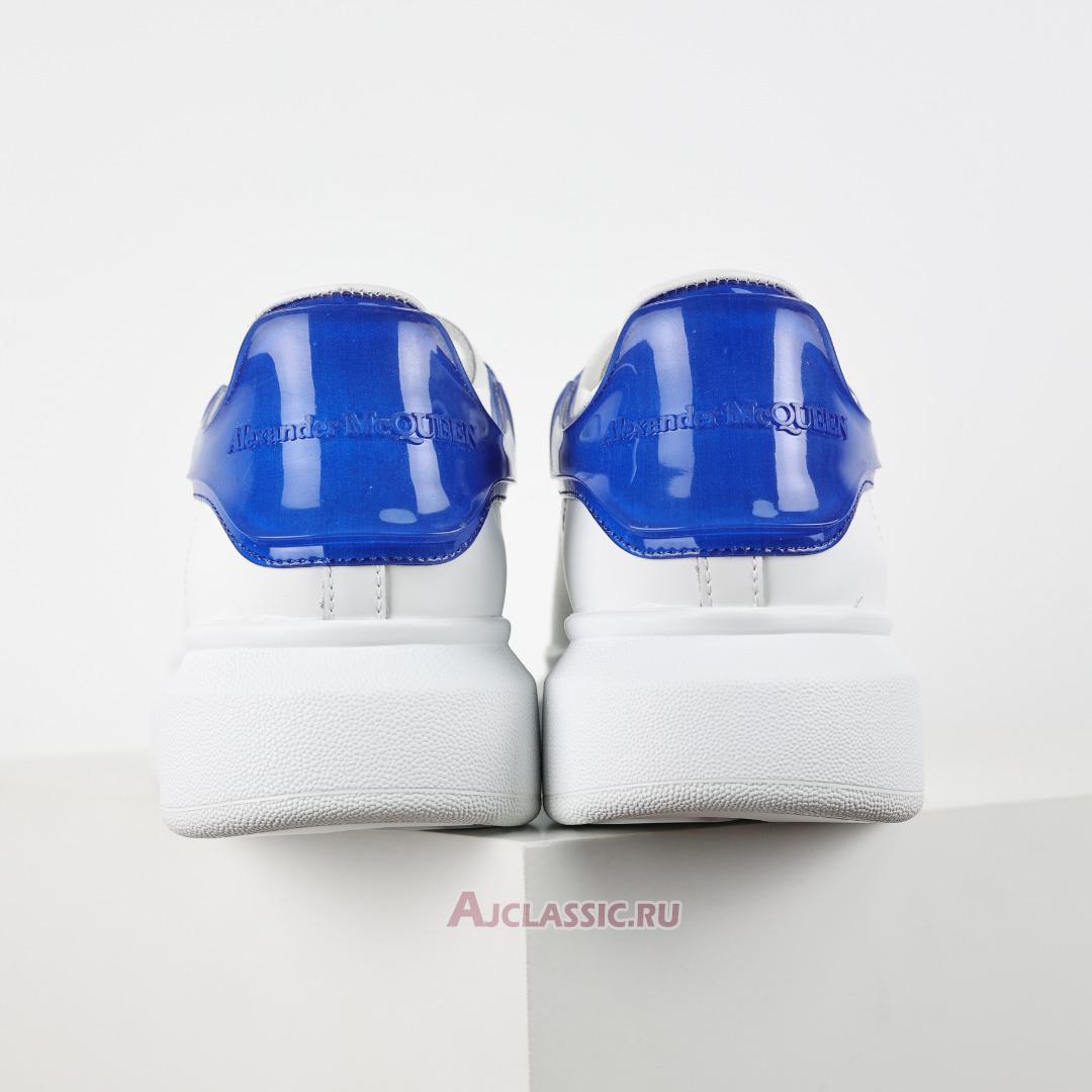 New Alexander McQueen Transparent Oversized Sneaker "White Blue" 606549WHX9H9581-3 Shoes