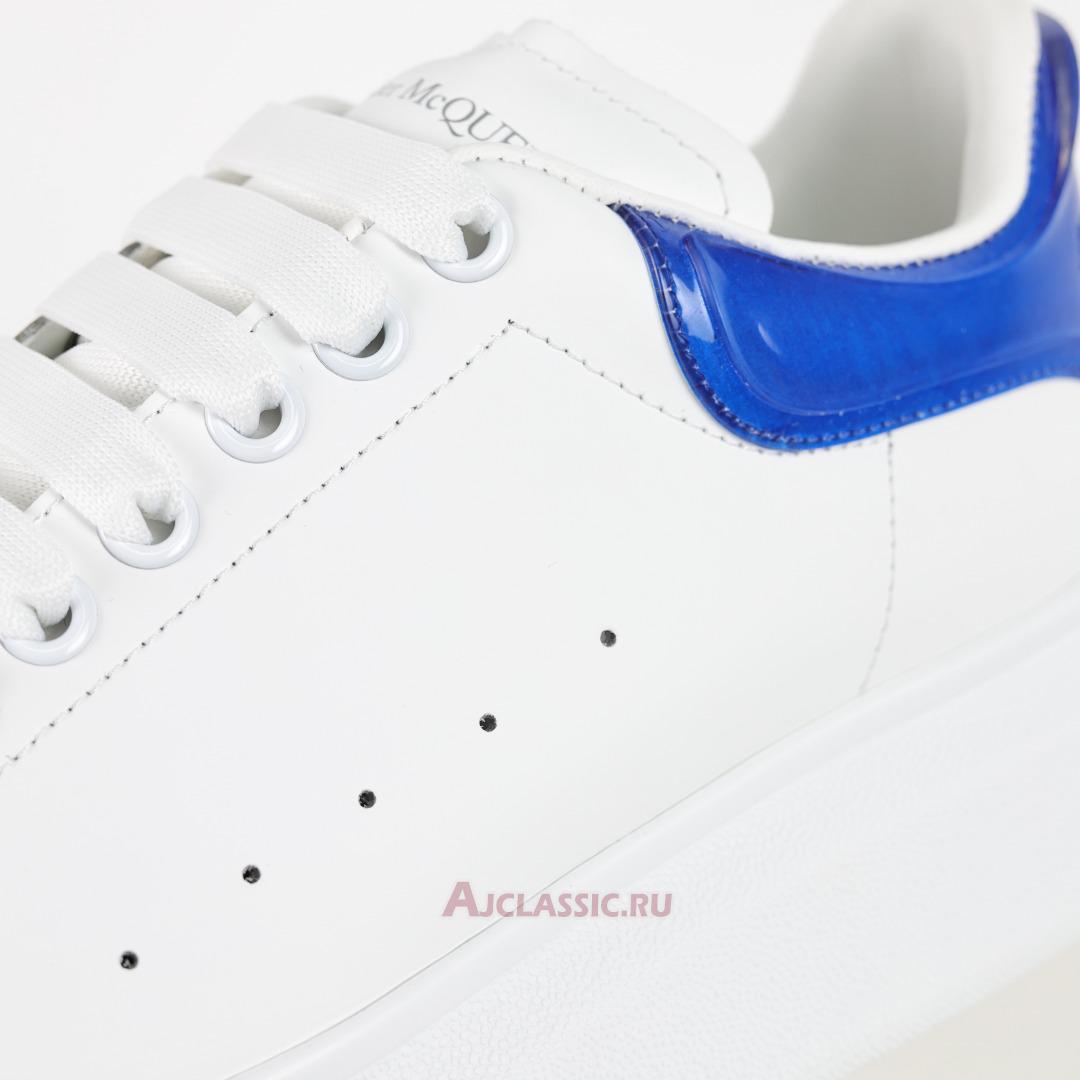 New Alexander McQueen Transparent Oversized Sneaker "White Blue" 606549WHX9H9581-3 Shoes