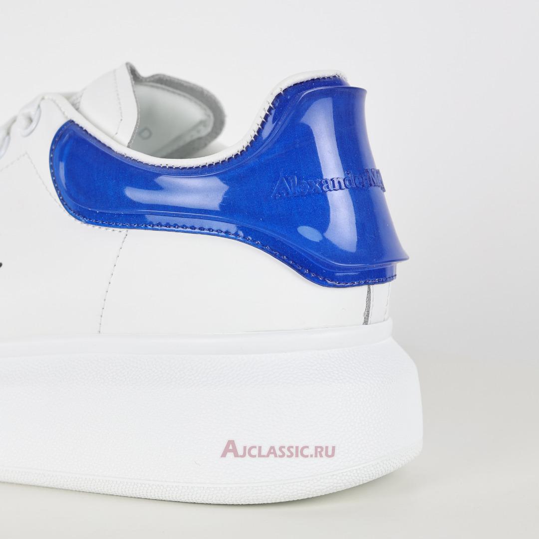 New Alexander McQueen Transparent Oversized Sneaker "White Blue" 606549WHX9H9581-3 Shoes
