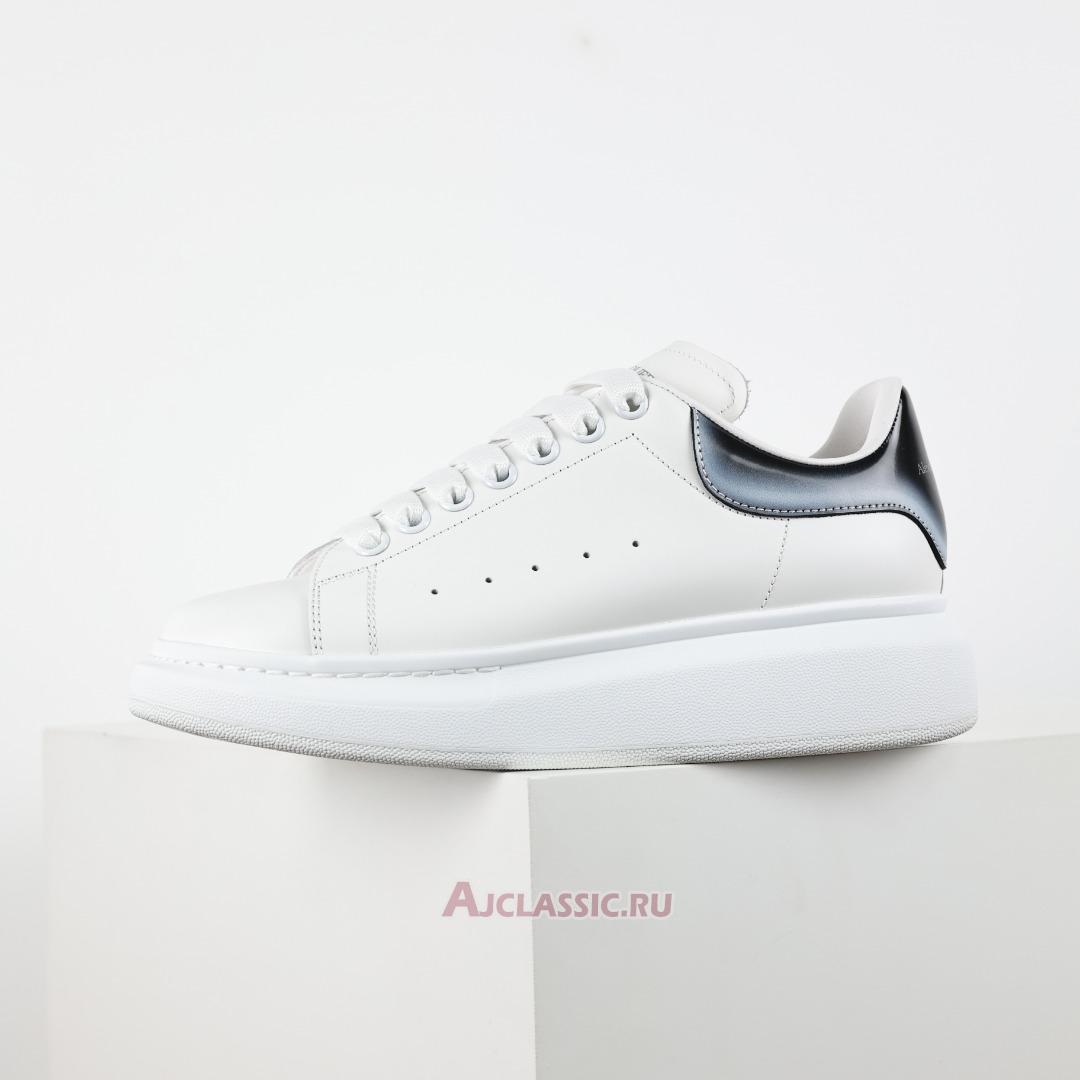 New Alexander McQueen Oversized Sneaker "Faded Heel - White Black Silver" 777367WIE9G9089 Shoes