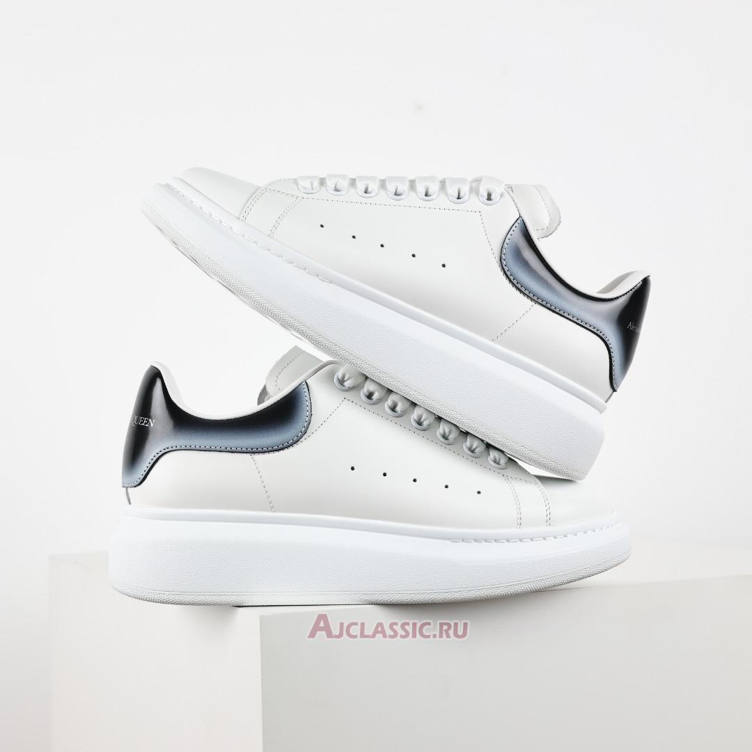 New Alexander McQueen Oversized Sneaker "Faded Heel - White Black Silver" 777367WIE9G9089 Shoes