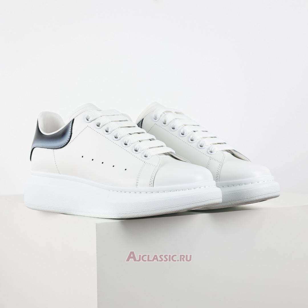 New Alexander McQueen Oversized Sneaker "Faded Heel - White Black Silver" 777367WIE9G9089 Shoes