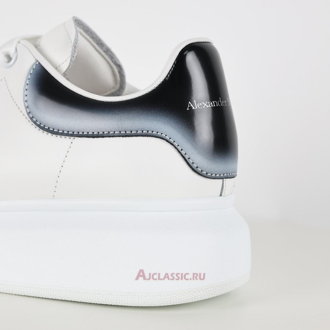 New Alexander McQueen Oversized Sneaker "Faded Heel - White Black Silver" 777367WIE9G9089 Shoes