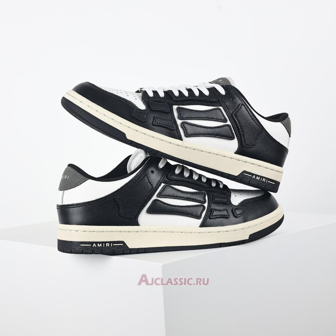New Amiri Skel Top Low "Black White Grey" PXMFS002-004-2 Shoes