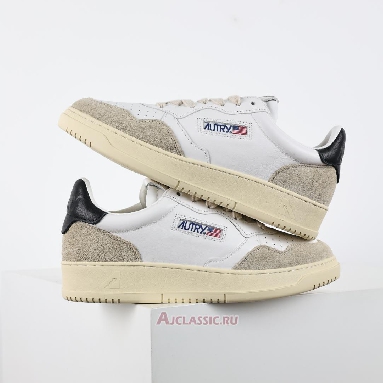 Buy Autry Medalist Low Leather and Suede White Black White AULW-LS21 Quality Reps Replicas Shoes