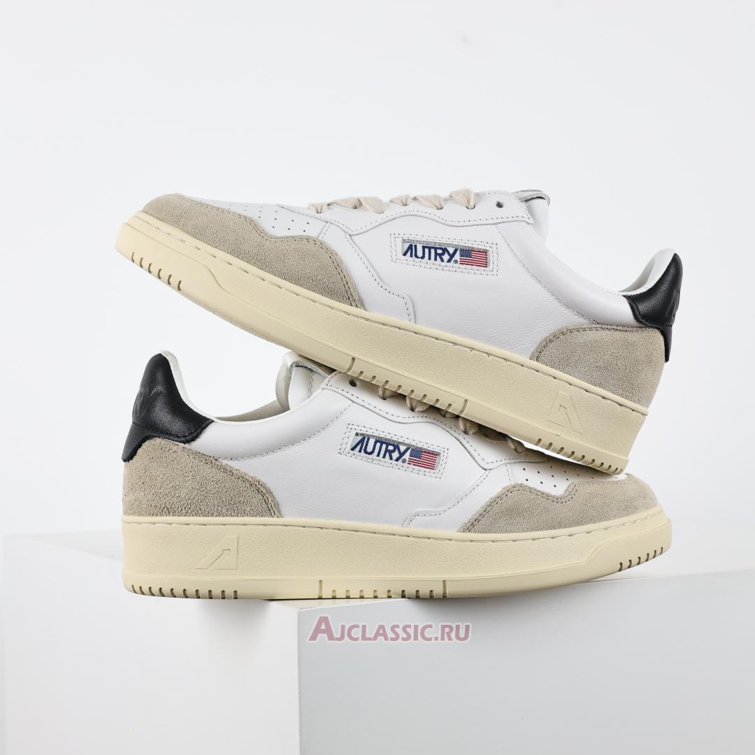 New Autry Medalist Low Leather and Suede "White Black" AULW-LS21 Shoes