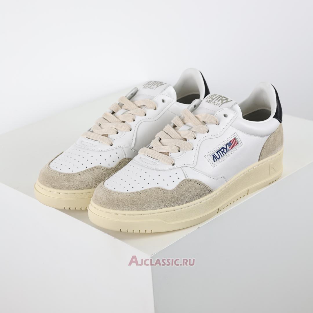 New Autry Medalist Low Leather and Suede "White Black" AULW-LS21 Shoes