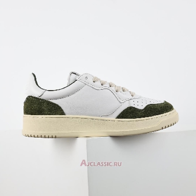 Buy Autry Medalist Low Leather and Suede White Military Green AULW-GS40 Quality Reps Replicas Shoes