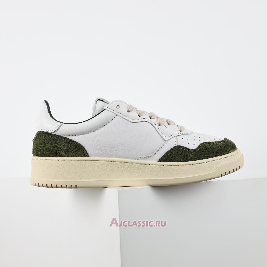 New Autry Medalist Low Leather and Suede "White Military" AULW-GS40 Shoes