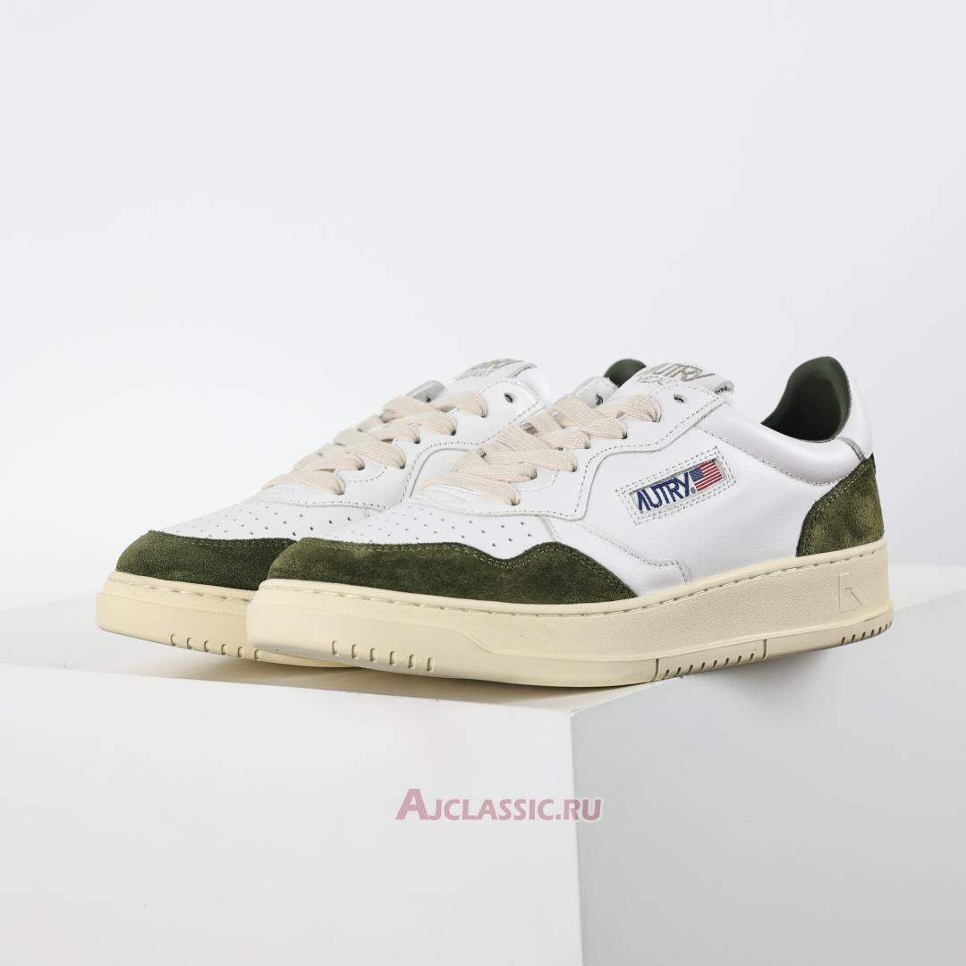New Autry Medalist Low Leather and Suede "White Military" AULW-GS40 Shoes