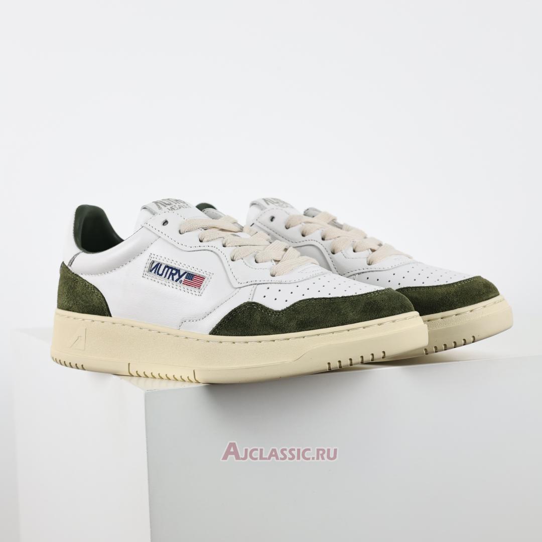 New Autry Medalist Low Leather and Suede "White Military" AULW-GS40 Shoes