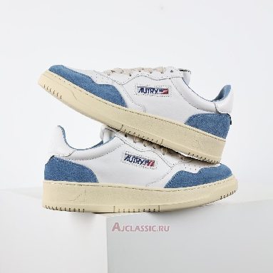 Buy Autry Medalist Low Leather and Suede White Light Blue Blue AULW-GS38 Quality Reps Replicas Shoes