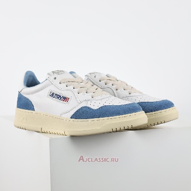 Buy Autry Medalist Low Leather and Suede White Light Blue Blue AULW-GS38 Quality Reps Replicas Shoes