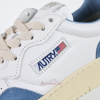Buy Autry Medalist Low Leather and Suede White Light Blue Blue AULW-GS38 Quality Reps Replicas Shoes