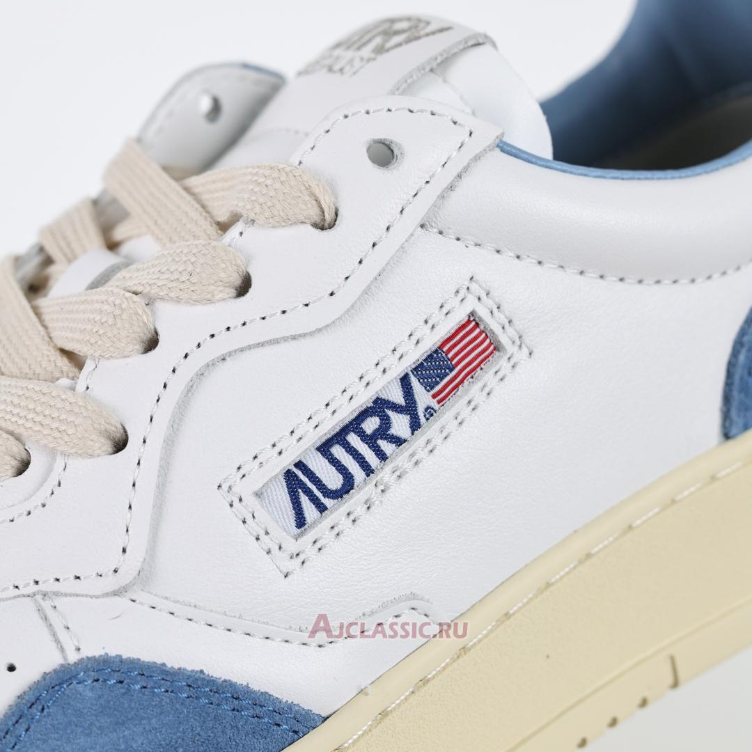 New Autry Medalist Low Leather and Suede "White Light Blue" AULW-GS38 Shoes