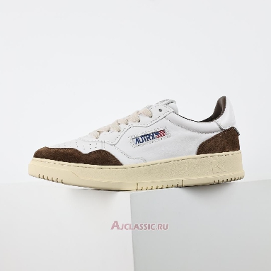 Buy Autry Medalist Low Leather and Suede White Cigar Brown AULW-GS34 Quality Reps Replicas Shoes
