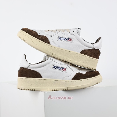 Buy Autry Medalist Low Leather and Suede White Cigar Brown AULW-GS34 Quality Reps Replicas Shoes