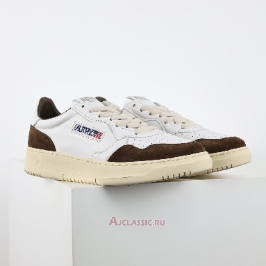 Buy Autry Medalist Low Leather and Suede White Cigar Brown AULW-GS34 Quality Reps Replicas Shoes