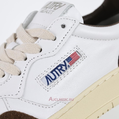 Buy Autry Medalist Low Leather and Suede White Cigar Brown AULW-GS34 Quality Reps Replicas Shoes