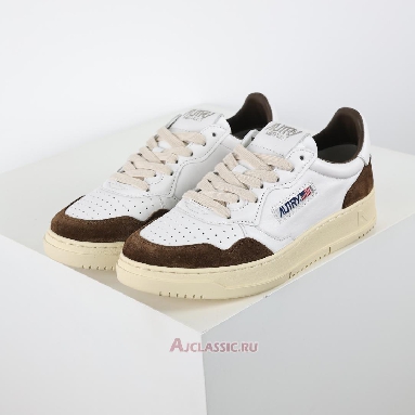 Buy Autry Medalist Low Leather and Suede White Cigar Brown AULW-GS34 Quality Reps Replicas Shoes