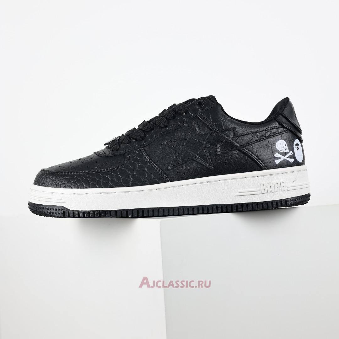 New Neighborhood x A Bathing Ape Bapesta "Black Crocodile & Ostrich" 1J23-191-901-BLCK Shoes