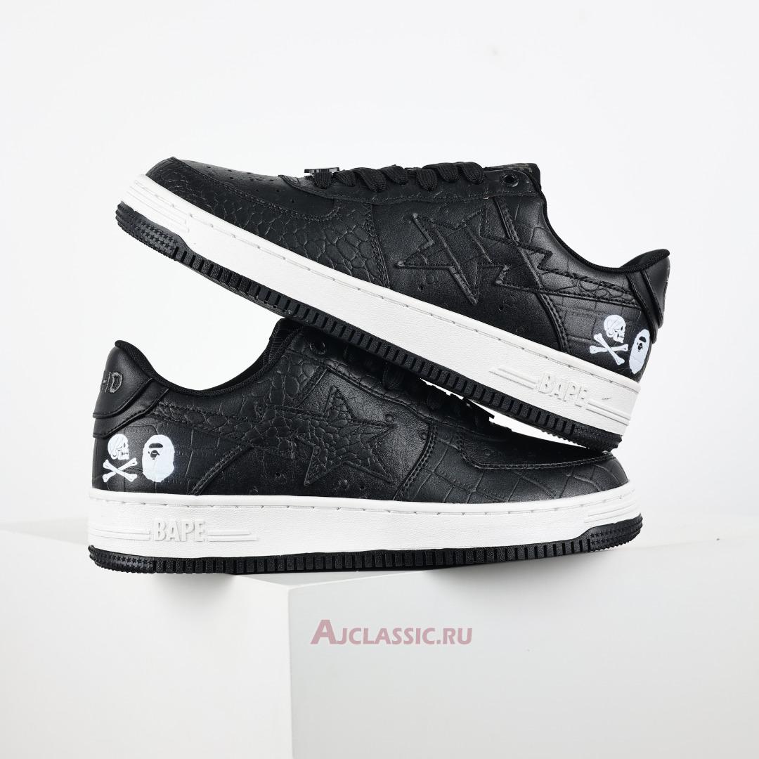 New Neighborhood x A Bathing Ape Bapesta "Black Crocodile & Ostrich" 1J23-191-901-BLCK Shoes