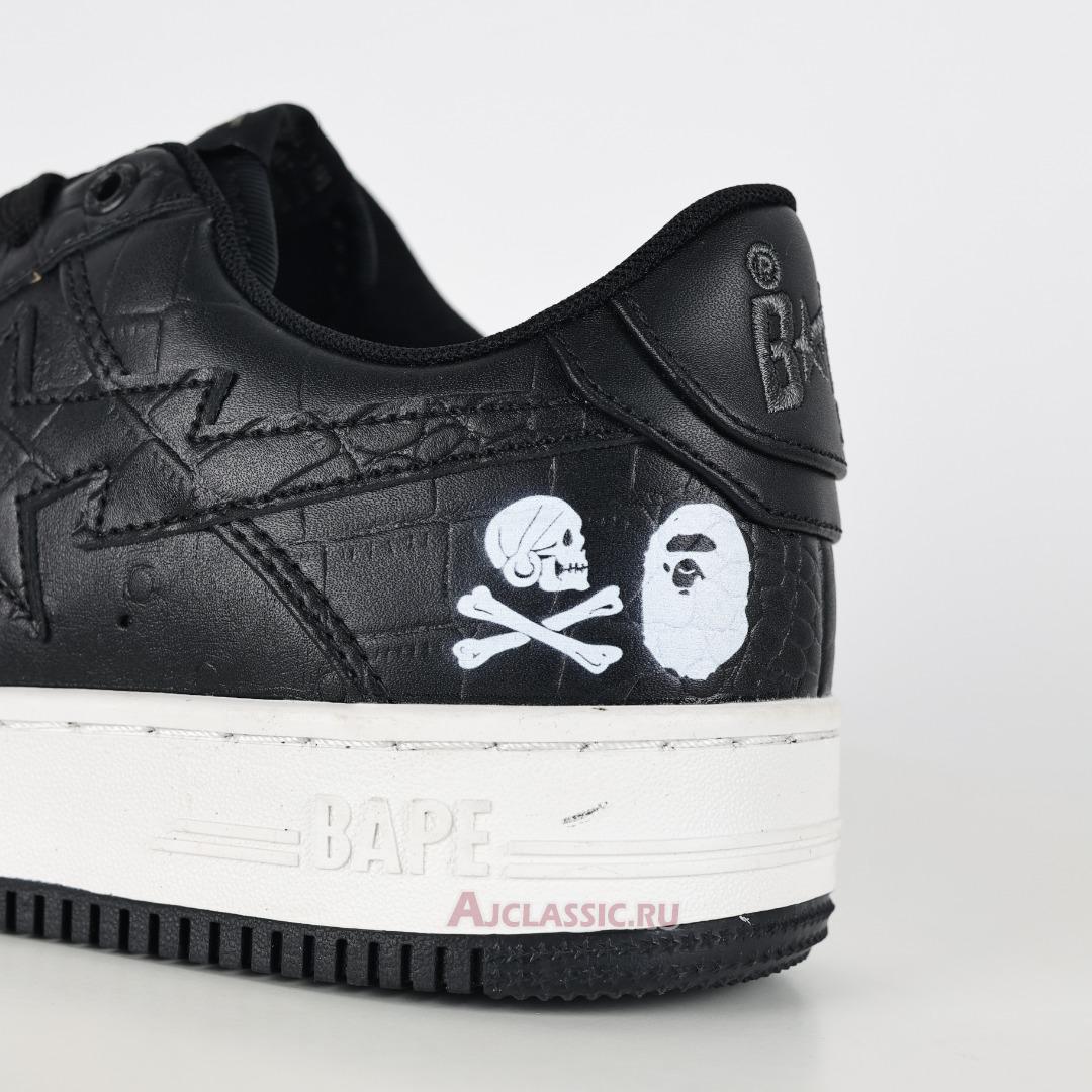 New Neighborhood x A Bathing Ape Bapesta "Black Crocodile & Ostrich" 1J23-191-901-BLCK Shoes