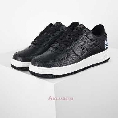 Buy Neighborhood x A Bathing Ape Bapesta Black Crocodile & Ostrich Black 1J23-191-901-BLCK Quality Reps Replicas Shoes