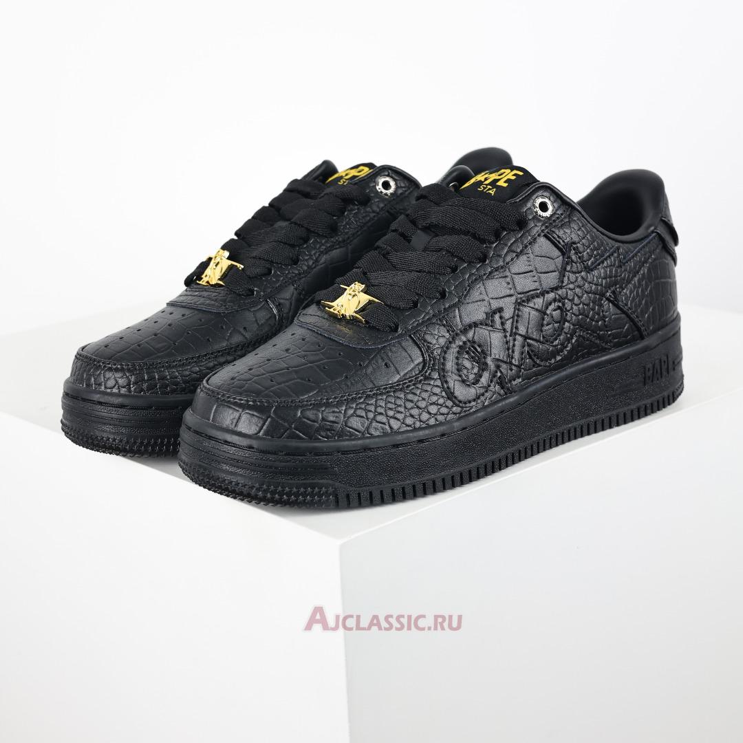 New OVO x A Bathing Ape Bapesta "Black Gold" 1K80191303-BLK-2 Shoes