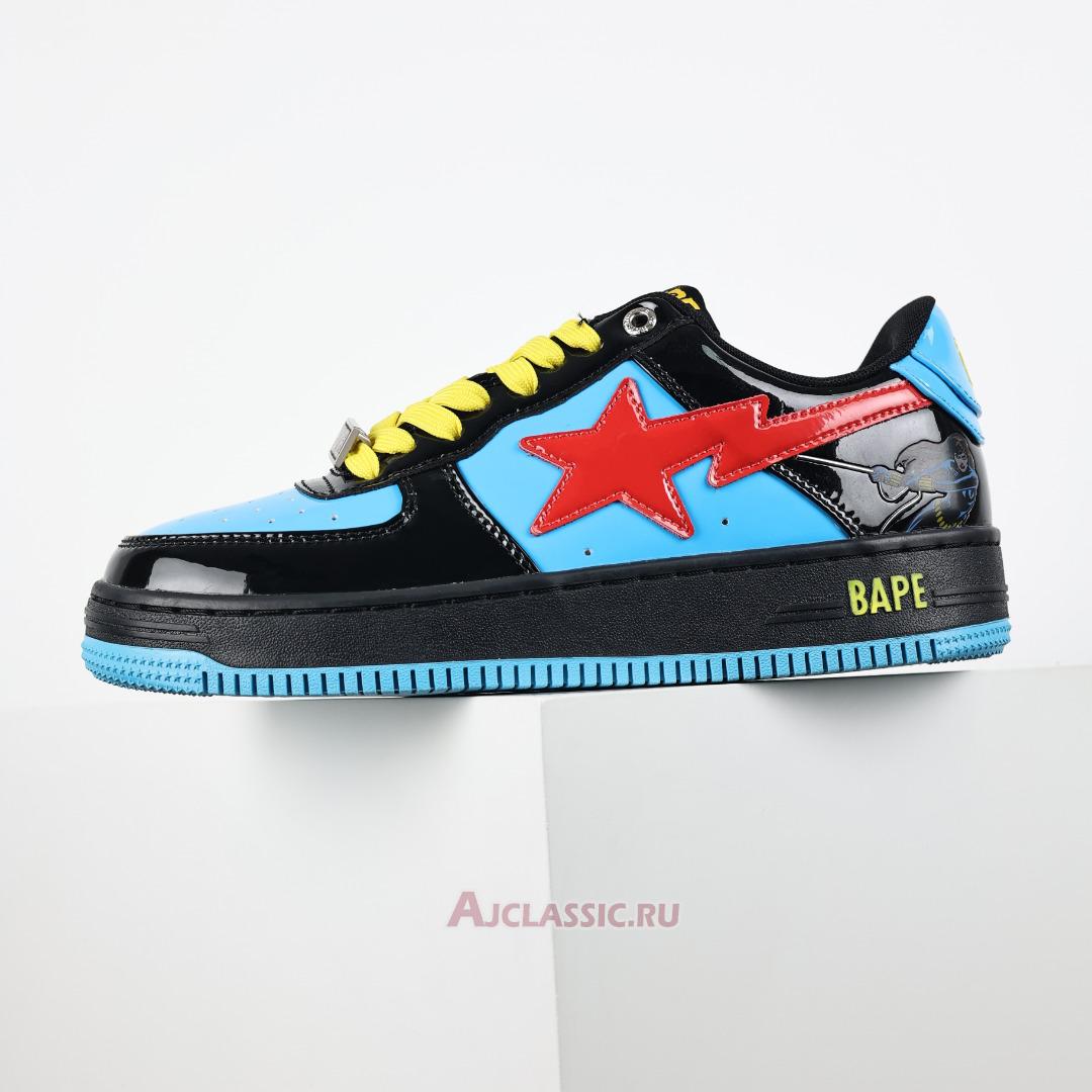 New A Bathing Ape x Marvel Comics BapeSta Low "Black Blue" 001FWI731907 Shoes