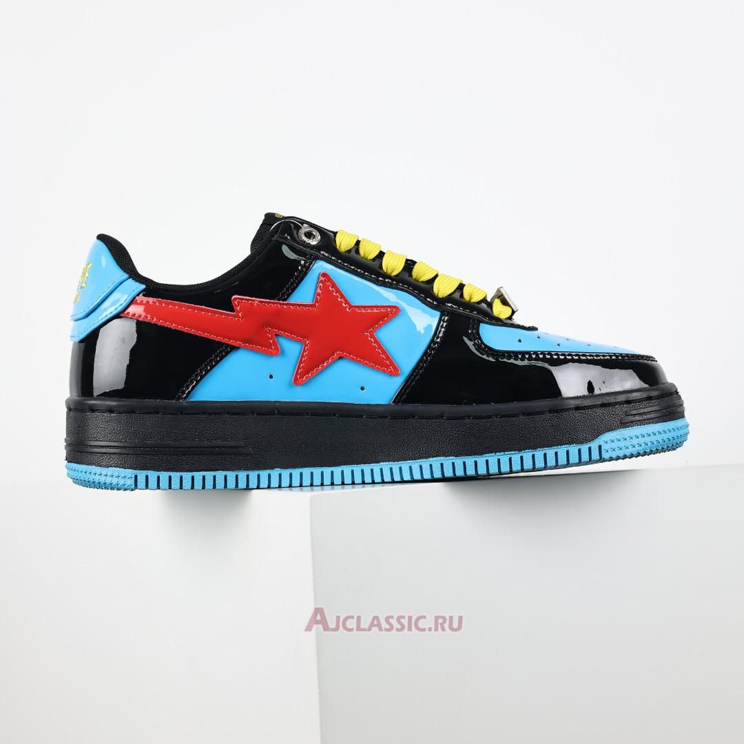 New A Bathing Ape x Marvel Comics BapeSta Low "Black Blue" 001FWI731907 Shoes