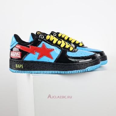 Buy A Bathing Ape x Marvel Comics BapeSta Low Black Blue Blue 001FWI731907 Quality Reps Replicas Shoes