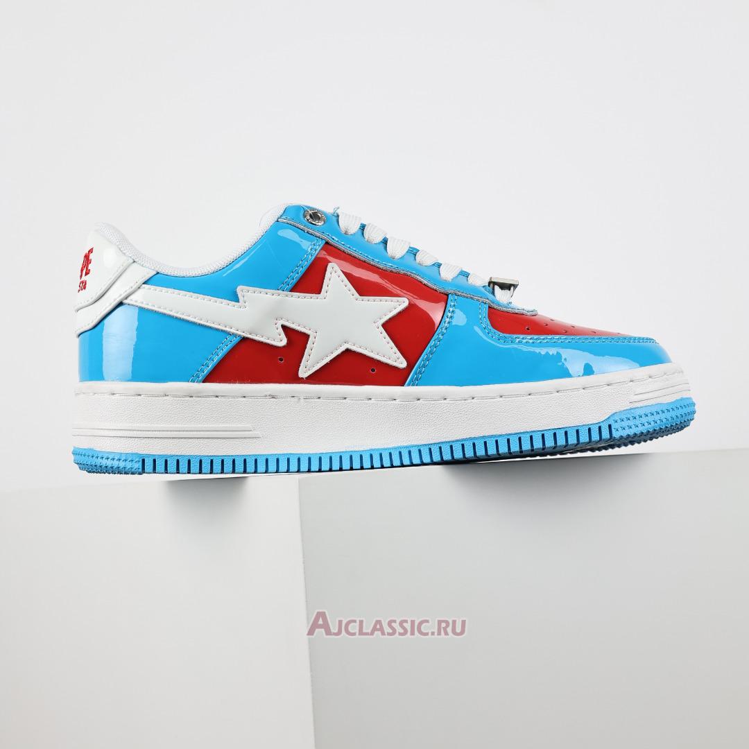 New A Bathing Ape x Marvel Comics BapeSta Low "Blue Captain America" 0ZXSHM191903J-BLP Shoes
