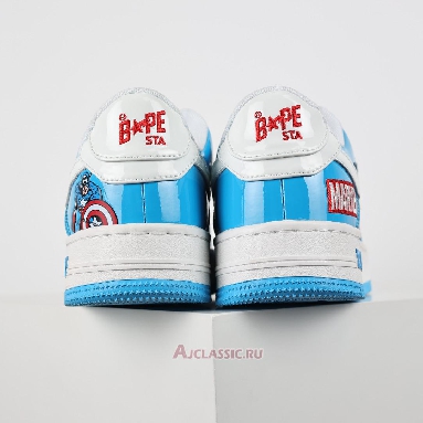 Buy A Bathing Ape x Marvel Comics BapeSta Low Blue Captain America Blue 0ZXSHM191903J-BLP Quality Reps Replicas Shoes