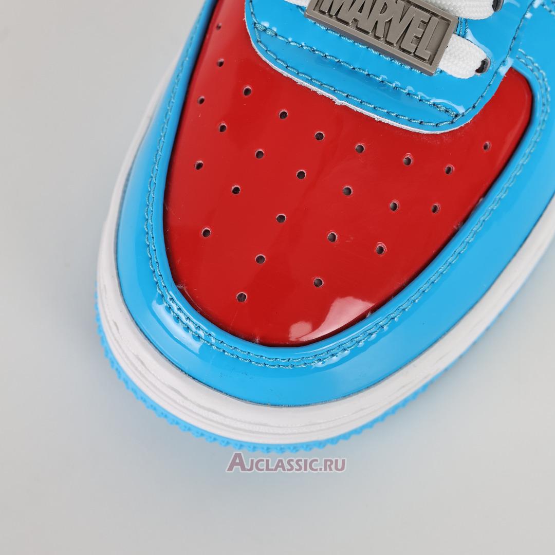 New A Bathing Ape x Marvel Comics BapeSta Low "Blue Captain America" 0ZXSHM191903J-BLP Shoes
