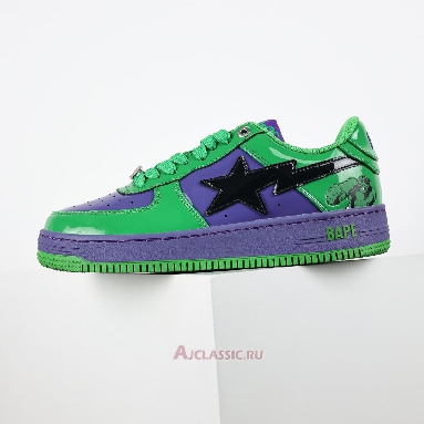 Buy A Bathing Ape x Marvel Comics BapeSta Low Hulk Green 0ZXSHM191904J-GRS Quality Reps Replicas Shoes