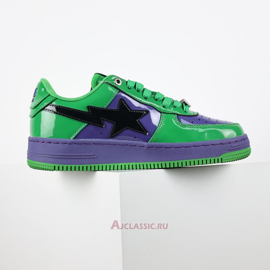 New A Bathing Ape x Marvel Comics BapeSta Low "Hulk" 0ZXSHM191904J-GRS Shoes