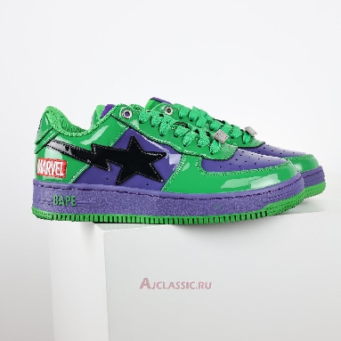 Buy A Bathing Ape x Marvel Comics BapeSta Low Hulk Green 0ZXSHM191904J-GRS Quality Reps Replicas Shoes
