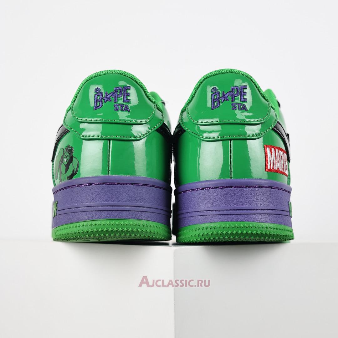 New A Bathing Ape x Marvel Comics BapeSta Low "Hulk" 0ZXSHM191904J-GRS Shoes