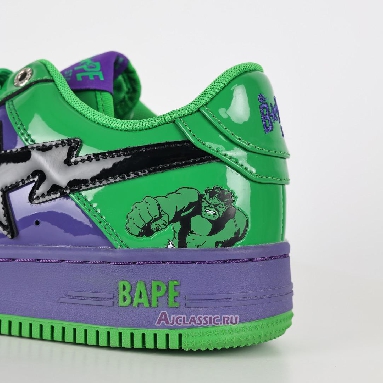 Buy A Bathing Ape x Marvel Comics BapeSta Low Hulk Green 0ZXSHM191904J-GRS Quality Reps Replicas Shoes