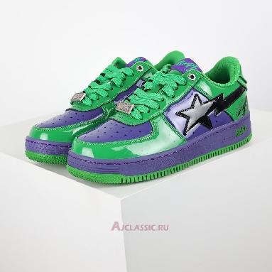 Buy A Bathing Ape x Marvel Comics BapeSta Low Hulk Green 0ZXSHM191904J-GRS Quality Reps Replicas Shoes